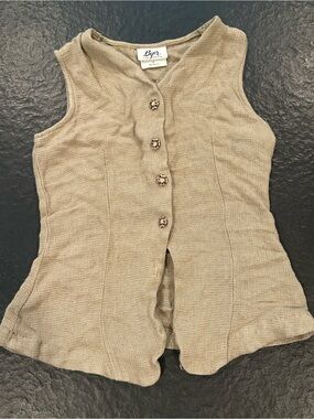 VTG Byer California Button-Up Vest Top